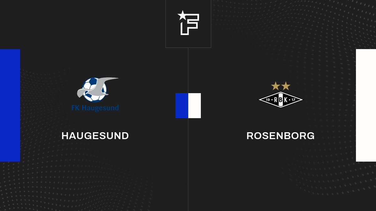 Live Haugesund Rosenborg la 21e journée de Eliteserien Norvège 2025