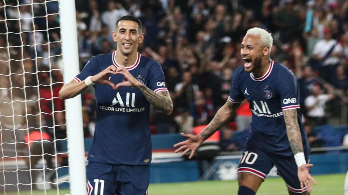 PSG Angel Di Maria et Neymar réagissent à la prolongation de Mbappé