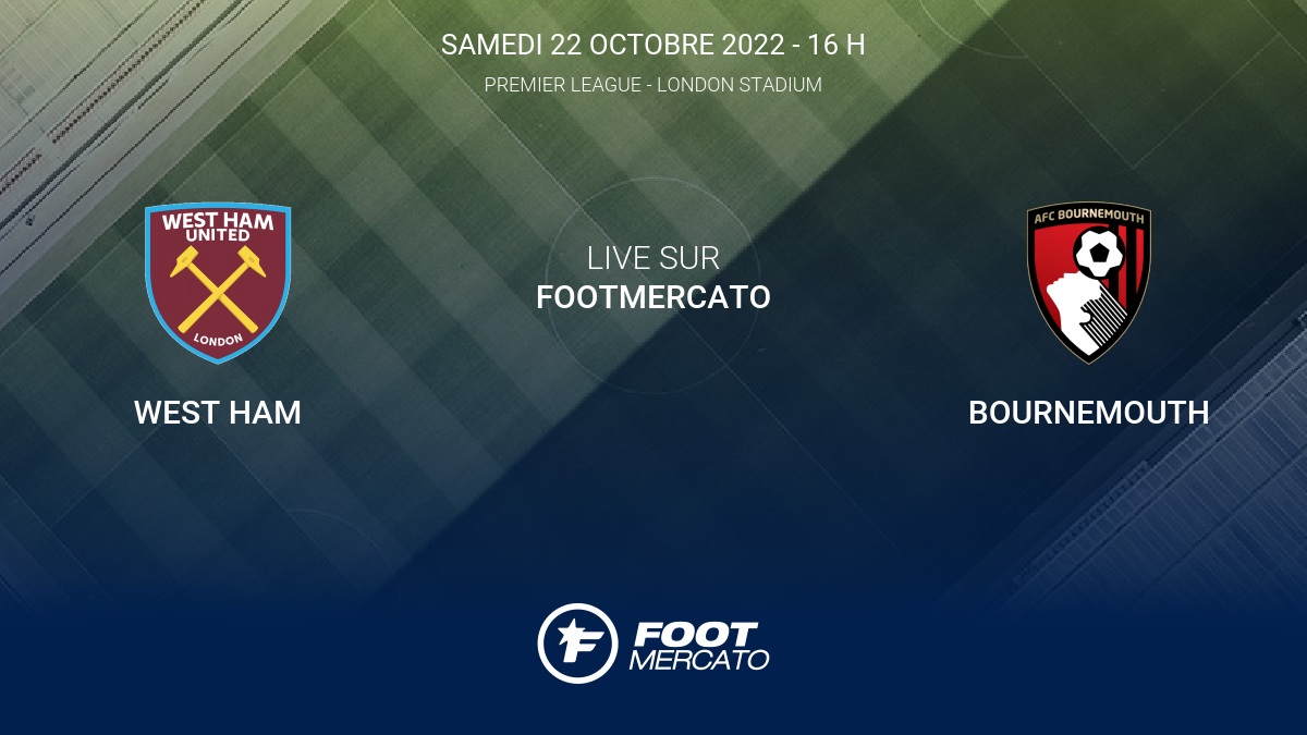 Résultat West Ham - Bournemouth (2-0) la 13e journée de Premier League Résultat West Ham - Bournemouth (2-0) la 13e journée de Premier League
