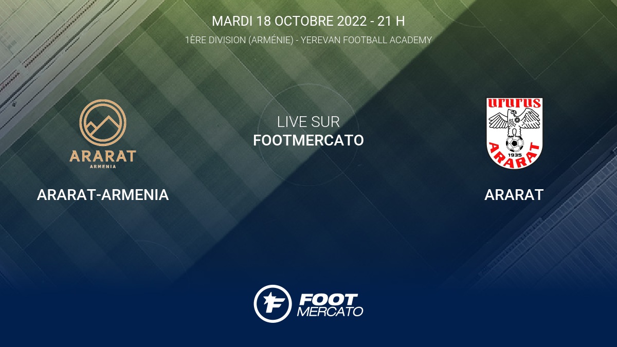 Résultat AraratArmenia Ararat (21) la 12e journée de 1ère Division