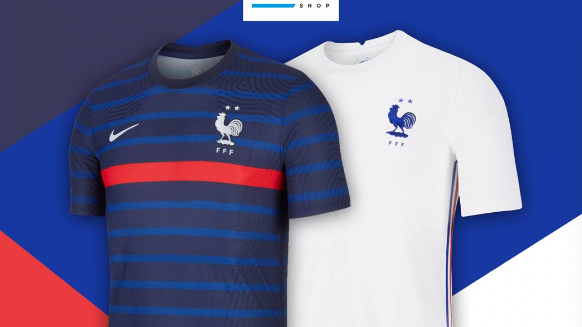 Maillot MBAPPE OU GRIEZMANN Équipe de France 2 étoiles EURO 2020 Taille M 