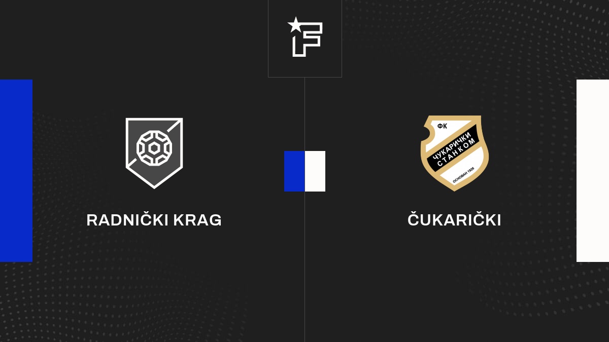 Radnički Kragujevac vs Čukarički Live Match Statistics and Score