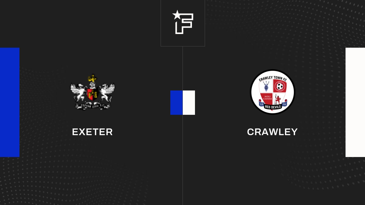 Live Exeter Crawley la 23e journée de EFL League One 2024/2025 29/12