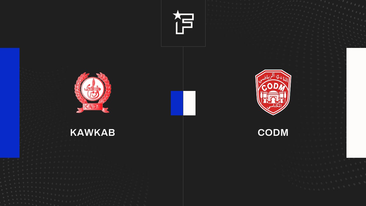 Résultat Kawkab - CODM (3-1) la 21e journée de Botola Pro (Maroc) 2025/ ...