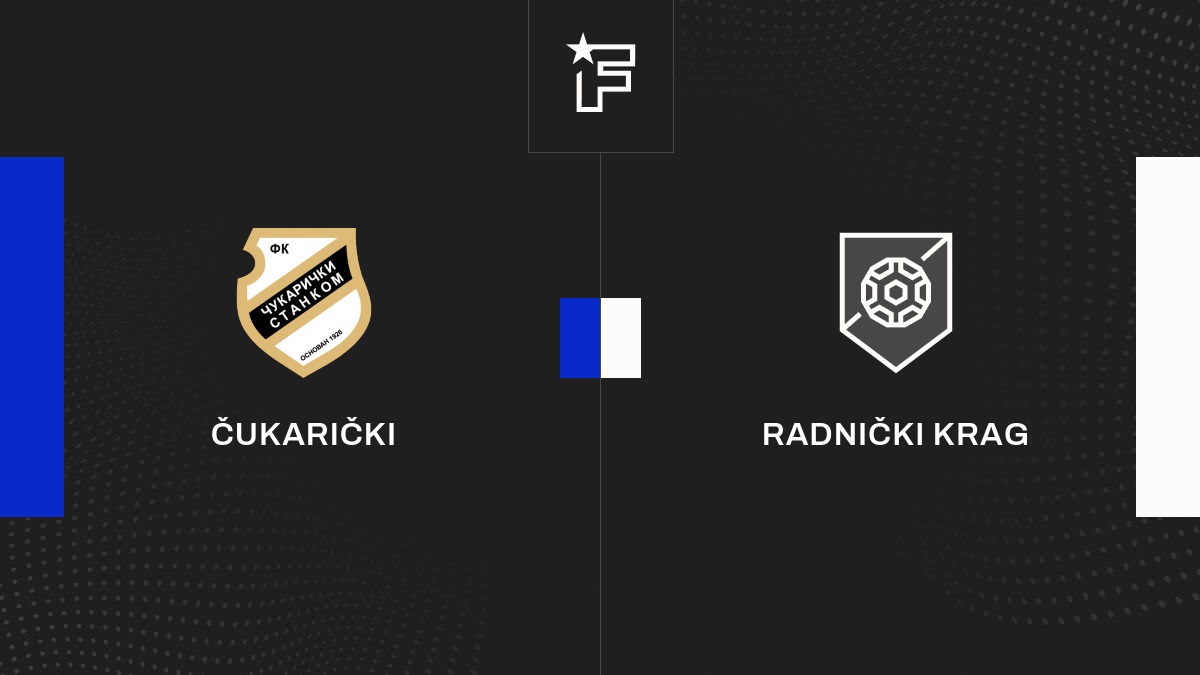 Radnički Kragujevac vs Čukarički Live Match Statistics and Score