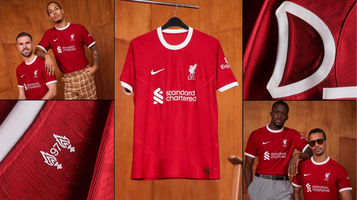 Le nouveau maillot domicile de Liverpool porté par Ibrahima Konaté, Virgil Van Dijk ou encore Jordan Henderson
