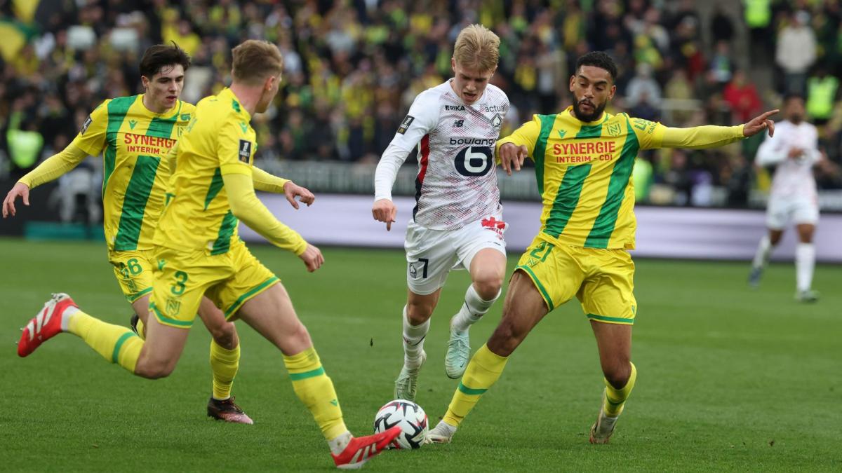 Ligue 1 : en infériorité numérique, Nantes s’offre le scalp du LOSC