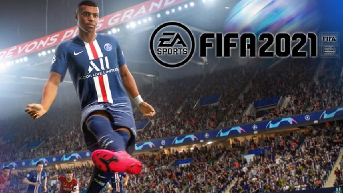 Mbappé sur la jaquette de FIFA 21