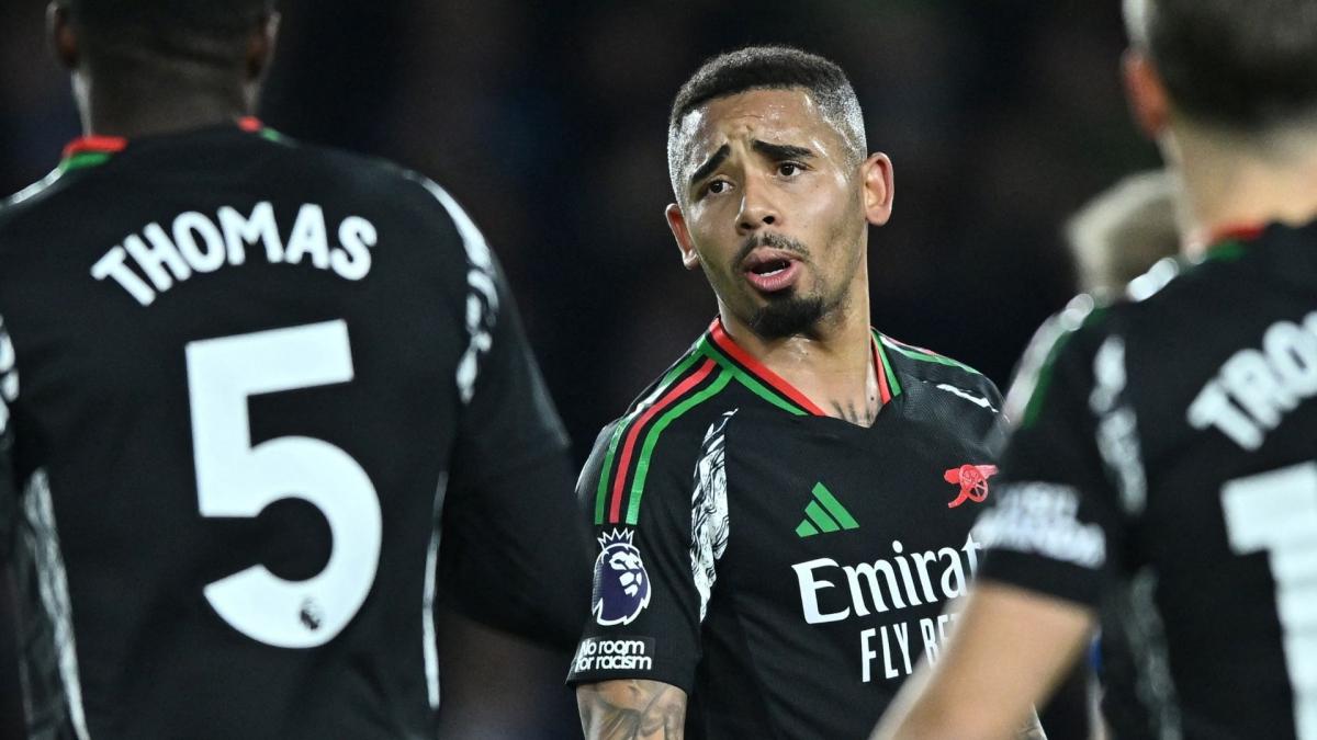 Arsenal n’a pas inscrit Gabriel Jesus en Ligue des Champions
