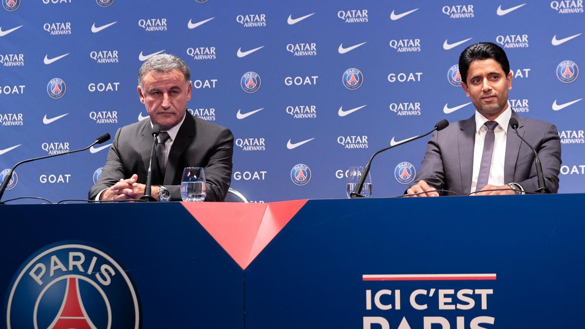 Christophe Galtier e i giocatori hanno ricreato Nasser Al-Khelaifi nello spogliatoio del Paris Saint-Germain!