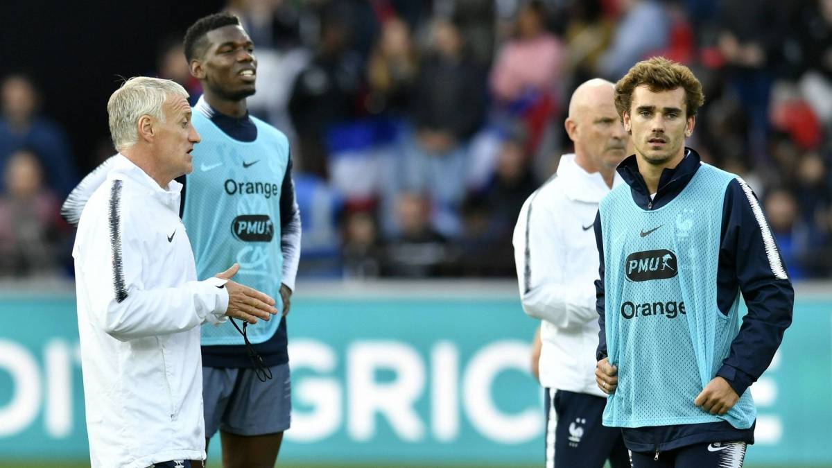 Didier Deschamps et Antoine Griezmann
