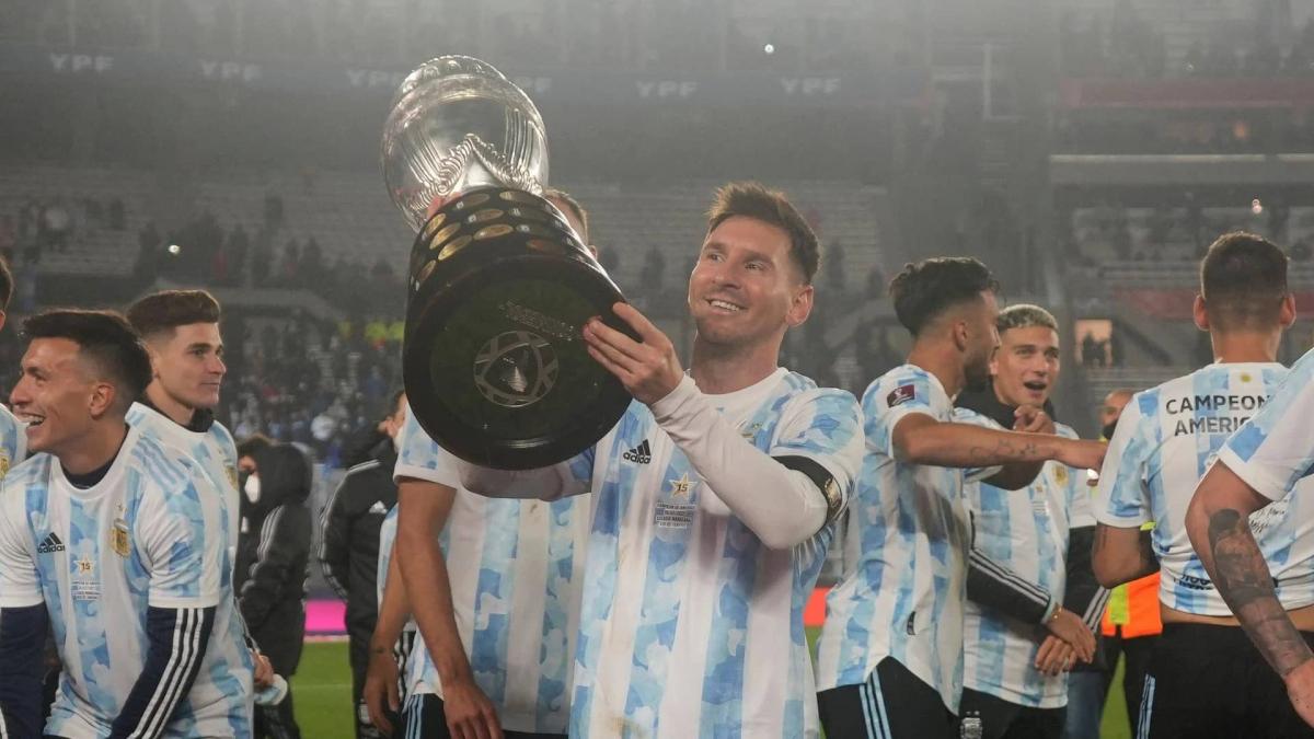 Lionel Messi  sous les couleurs de l'Argentine