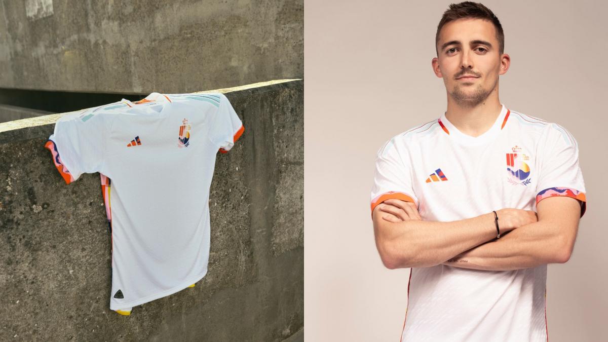 The Belgium away jersey, by adidas, for the 2022 World Cup