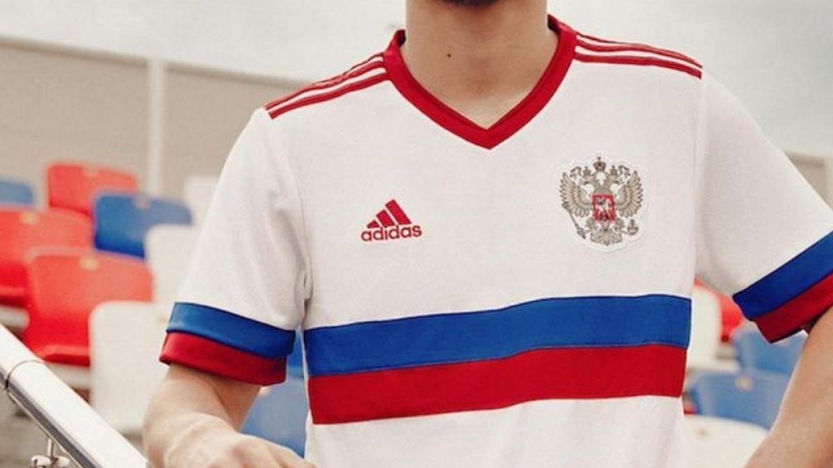 Maillot Extérieur De Football Russie 2018-2020 - Taille 2XL, Blanc, Adidas - Occasion