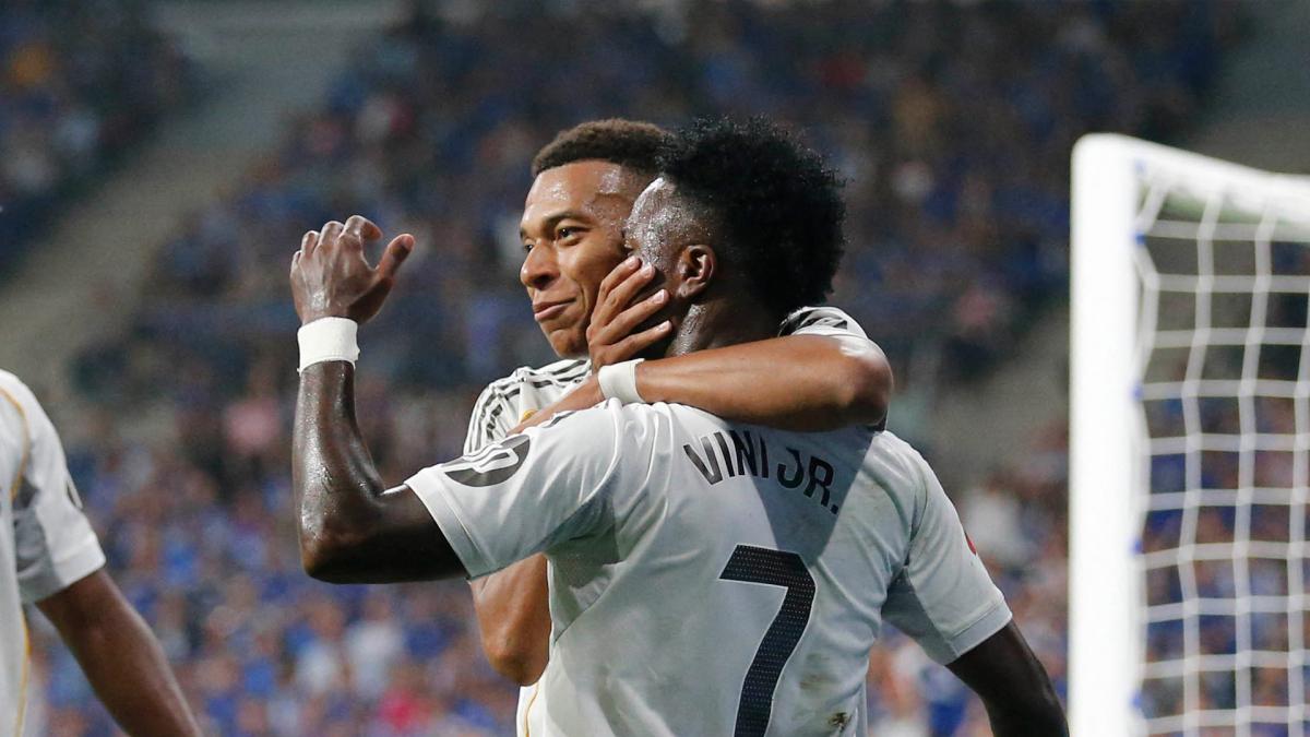 Le groupe du Real Madrid face à Villarreal avec Kylian Mbappé et Vinicius 