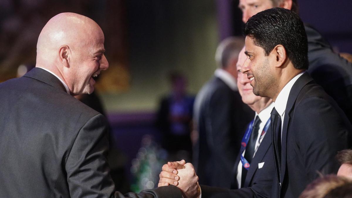 Les félicitations de Gianni Infantino à Nasser Al-Khelaïfi
