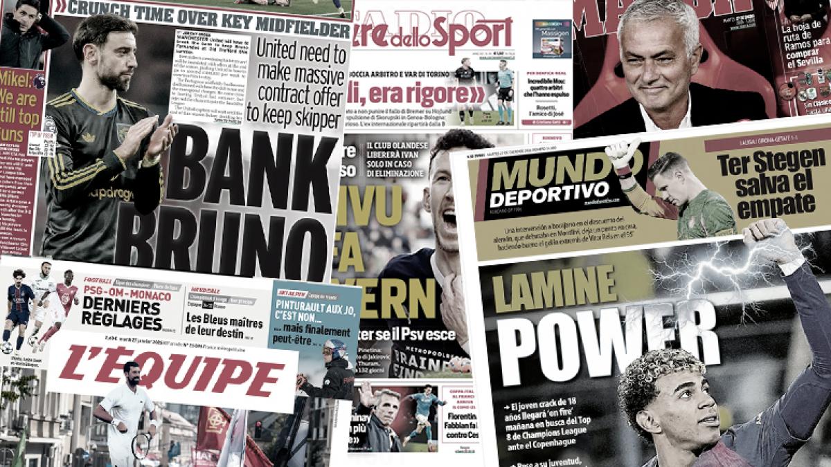 Bruno Fernandes met Manchester United sous pression, Bradley Barcola inquiète le PSG