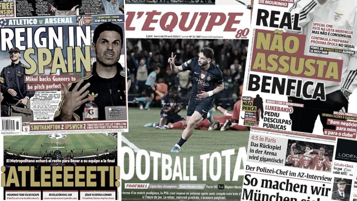 La presse internationale en extase après PSG-Bayern, le Portugal ne veut pas de José Mourinho au Real Madrid