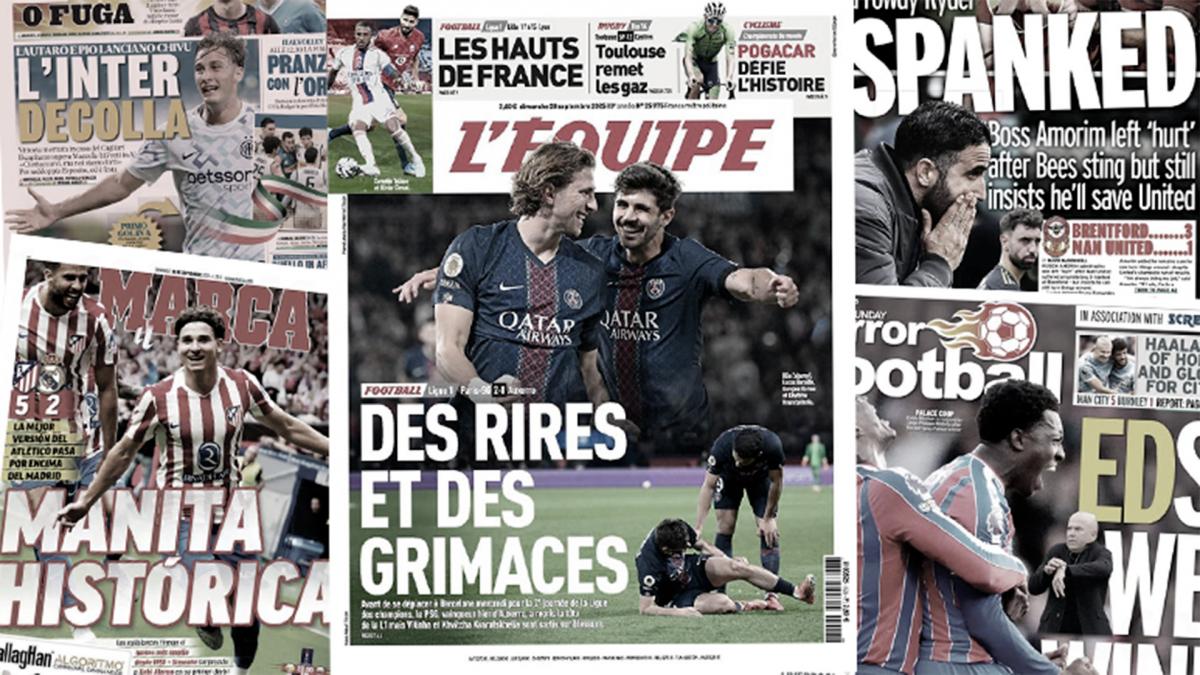 La presse anglaise allume Ruben Amorim, la Manita de l’Atlético choque l’Europe
