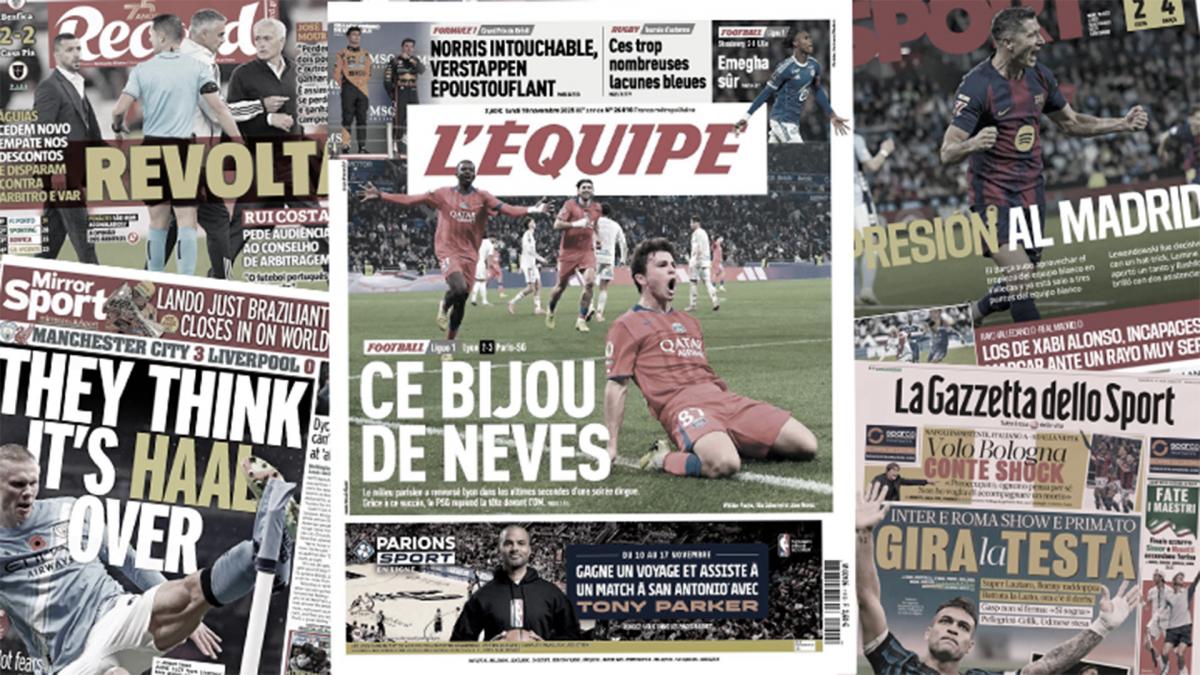 La presse espagnole s’enflamme pour Lewandowski, Jeremy Doku choque l’Angleterre