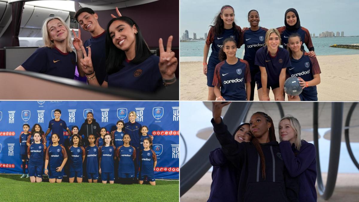 Les joueuses du PSG en déplacement au Qatar - Crédit photo : PSG