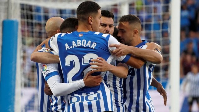 La joie des joueurs d'Alavés  