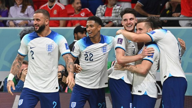 Walker, Bellingham, Rice, Shaw et Maguire avec l'Angleterre au Mondial 2022
