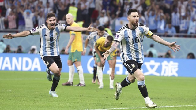 Lionel Messi buteur avec l'Argentine face à l'Australie