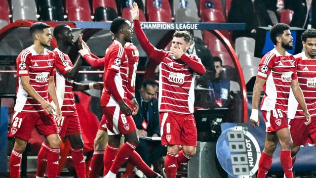 Hugo Magnetti a marqué le premier but de l'histoire de Brest en Ligue des Champions