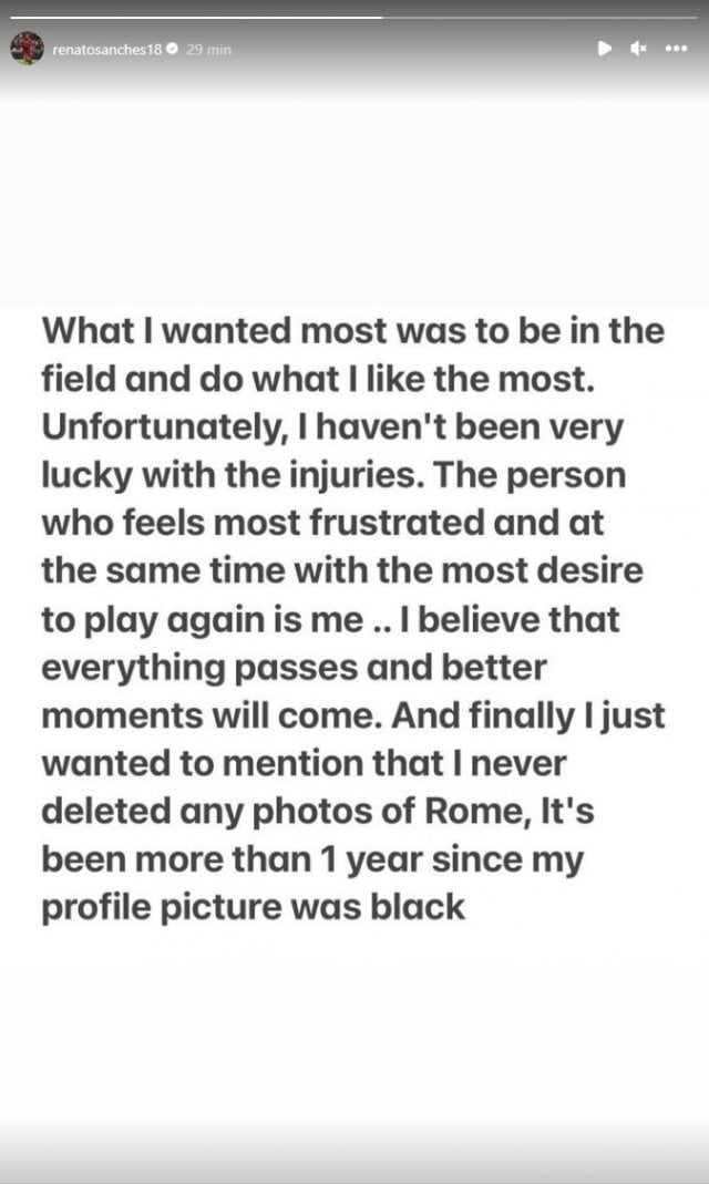 La story Instagram de Renato Sanches