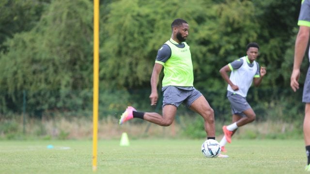 Marcus Coco en action avec l’UNFP FC.