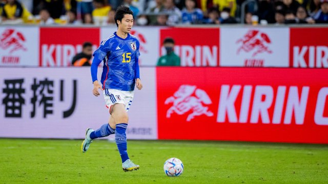 Daichi Kamada en action avec le Japon. 
