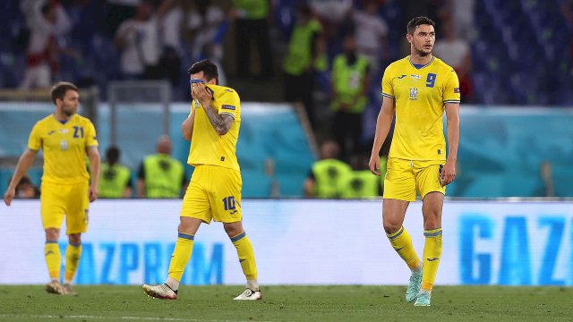 Les joueurs de l'Ukraine dont Roman Yaremchuk à l'Euro 2020