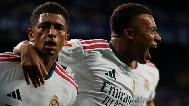 Jude Bellingham et Kylian Mbappé