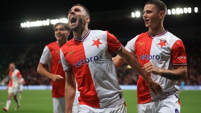 Danijel Sturm sous les couleurs du Slavia.