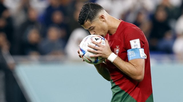 Cristiano Ronaldo, buteur sur pénalty, lors de l'entrée en lice du Portugal