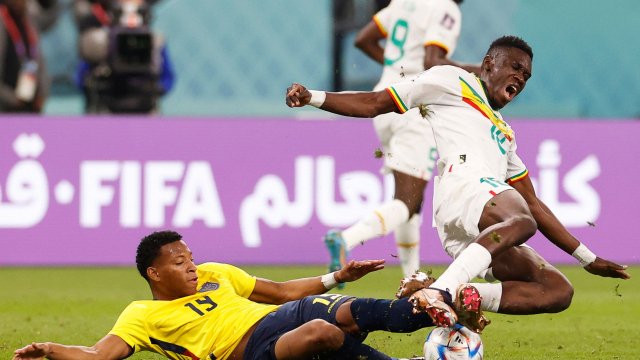 Ismaïla Sarr avec le Sénégal lors du Mondial 2022 au Qatar face à l'Équateur