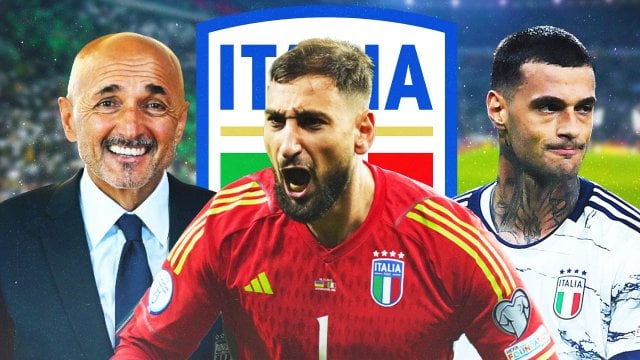 Spalletti, Donnarumma et Scamacca avec l'Italie