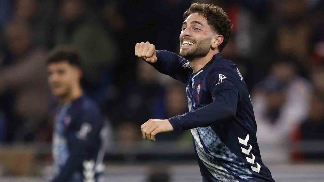 Javi Rueda celebra un gol