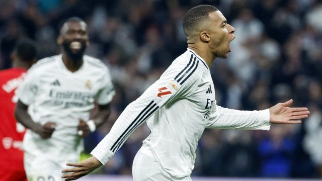 Kylian Mbappé con el Real Madrid