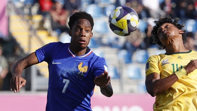 Lucas Michal avec l'Equipe de France U20