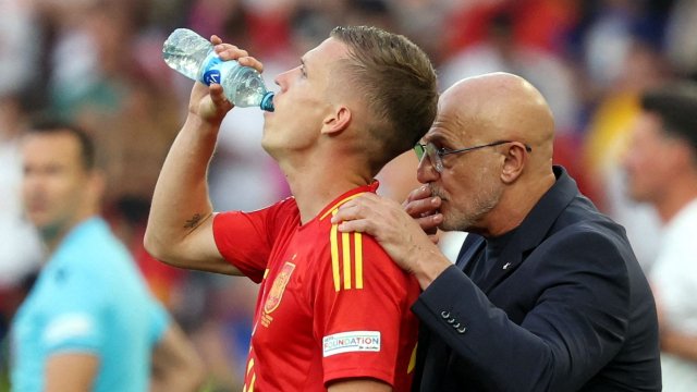 Dani Olmo avec Luis De La Fuente