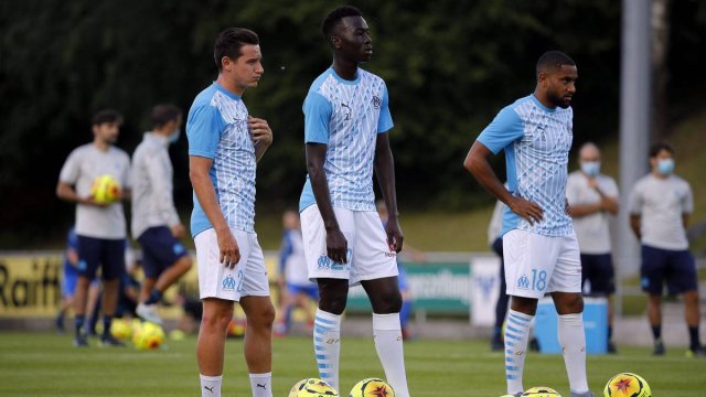Les joueurs de l'OM à la Kufstein Arena