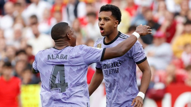 Rodrygo et David Alaba sous les couleurs du Real Madrid