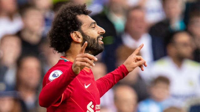 Mohamed Salah célèbre son but face à Manchester City
