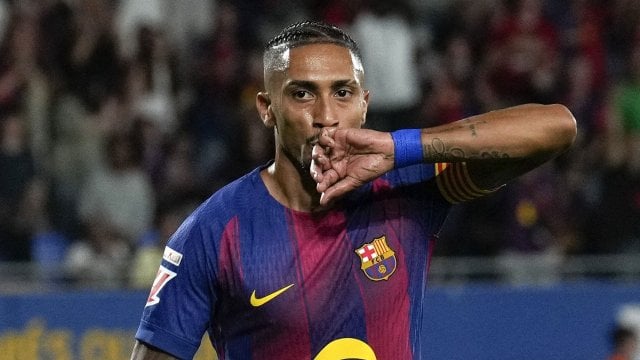 Raphinha célèbre un but