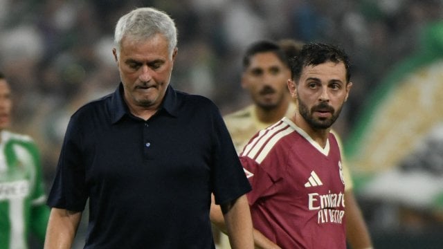 José Mourinho avec Bernardo Silva