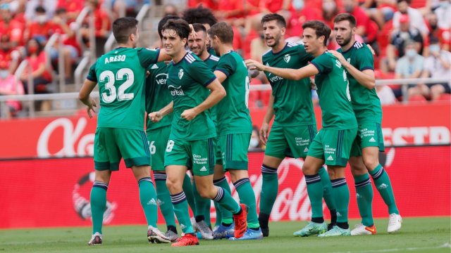 Les joueurs d'Osasuna célèbrent un but face à Majorque