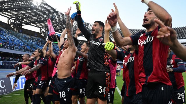 La joie de Bologne après le match