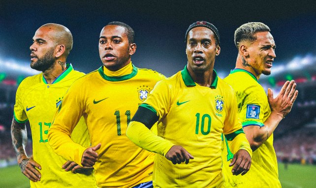Dani Alves, Robinho, Ronaldinho et Antony